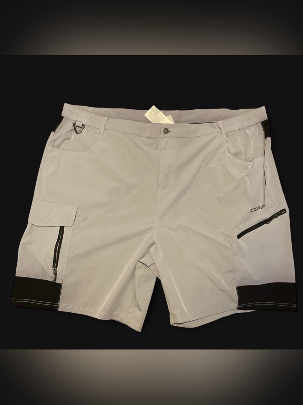 Ezrun Men's Light Gray Cargo Performance Shorts